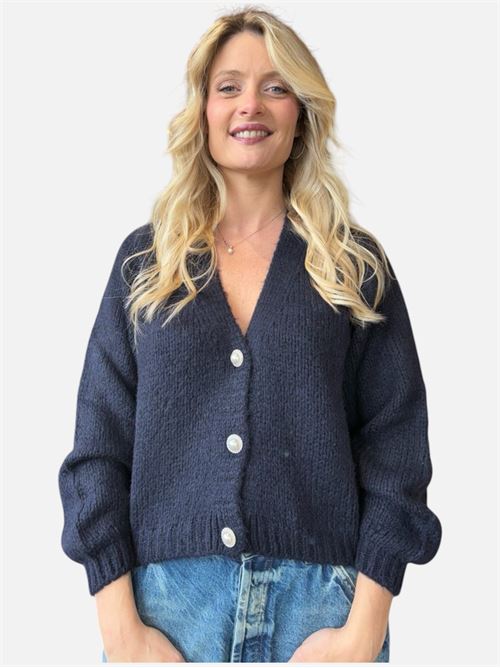 cardigan bottoni gioiello HAVEONE | M017010BLU