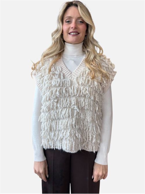 gilet effetto teddy HAVEONE | M027378PASTA