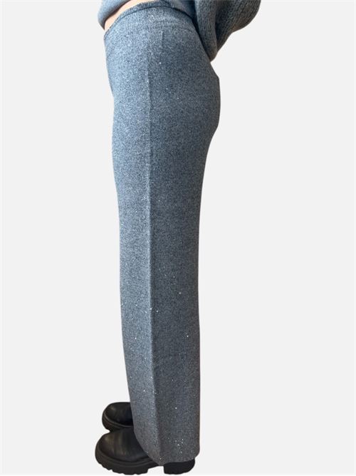 pantalone in maglia con micro paiettes HAVEONE | M162065GRIGIO