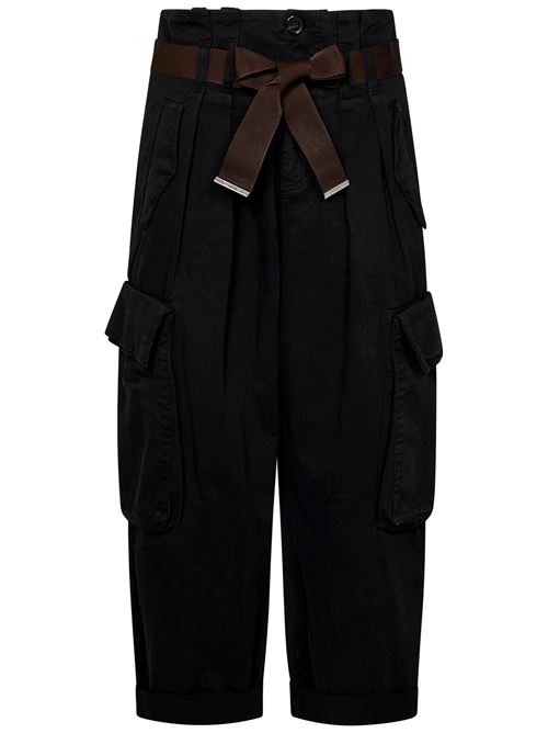 Pantaloni cargo oversize con cintura PINKO | 101840A21CZ99