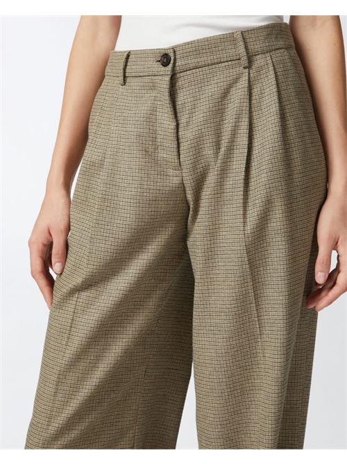 Pantaloni gamba larga in flanella a quadretti PINKO | 104127A248CS0