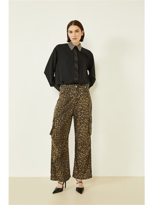 Pantalone cargo animalier in cotone SOUVENIR | J36Y01137171