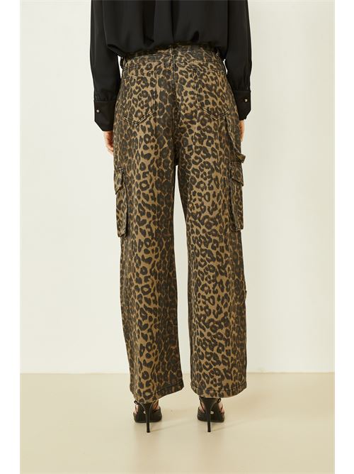 Pantalone cargo animalier in cotone SOUVENIR | J36Y01137171