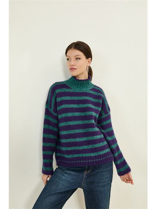 Maglia a righe in misto mohair e lana SOUVENIR | N36A1358VVIOLA