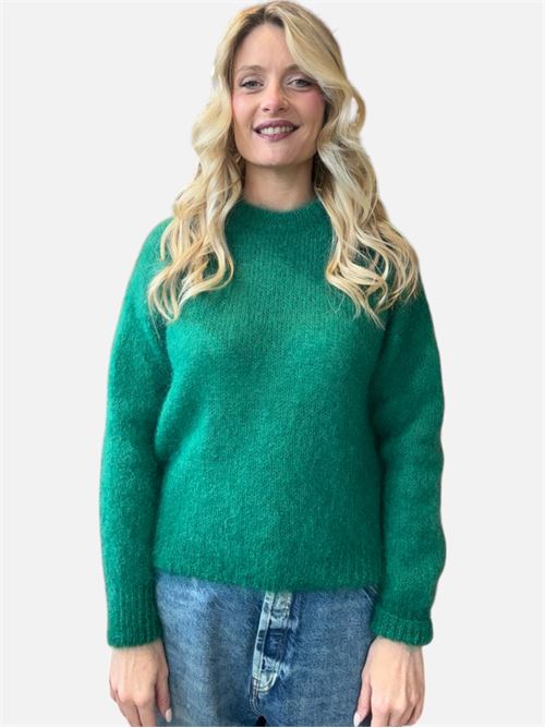 maglia girocollo in mohair SOUVENIR | T34T1280VVERDE