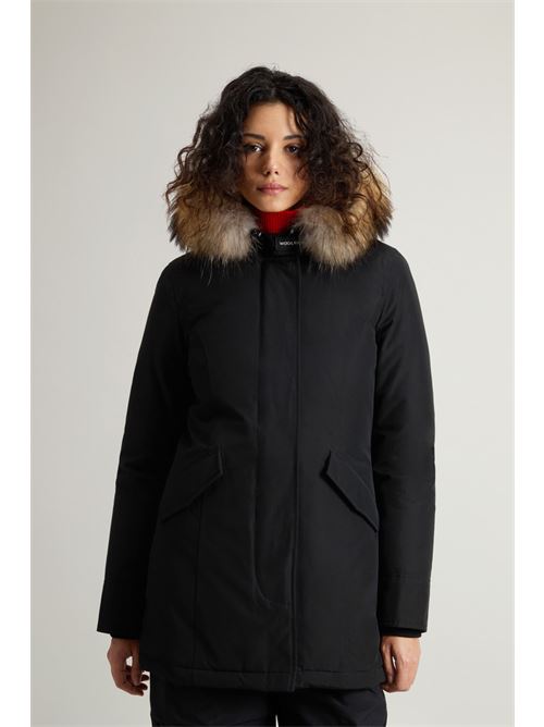 Arctic Parka in Ramar Cloth con pelliccia removibile WOOLRICH | CFWWOU0538FRUT0001BLKBLK