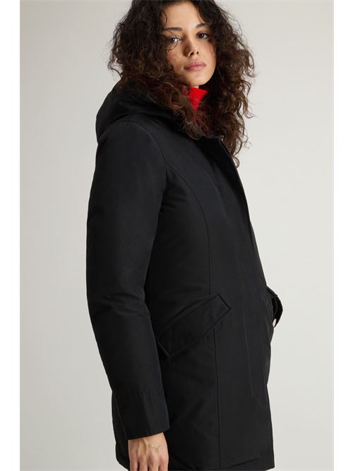 Arctic Parka in Ramar Cloth con pelliccia removibile WOOLRICH | CFWWOU0538FRUT0001BLKBLK