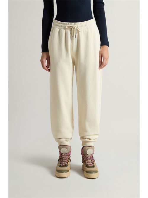 Pantaloni in puro cotone con lacci e tasca posteriore WOOLRICH | CFWWTR0203FRUT385887438743