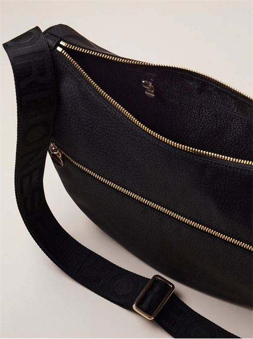 LUNA BAG MIDDLEHOBO DI NYLON OP RICICLATO E PELLE BORBONESE | 934108I15Y66